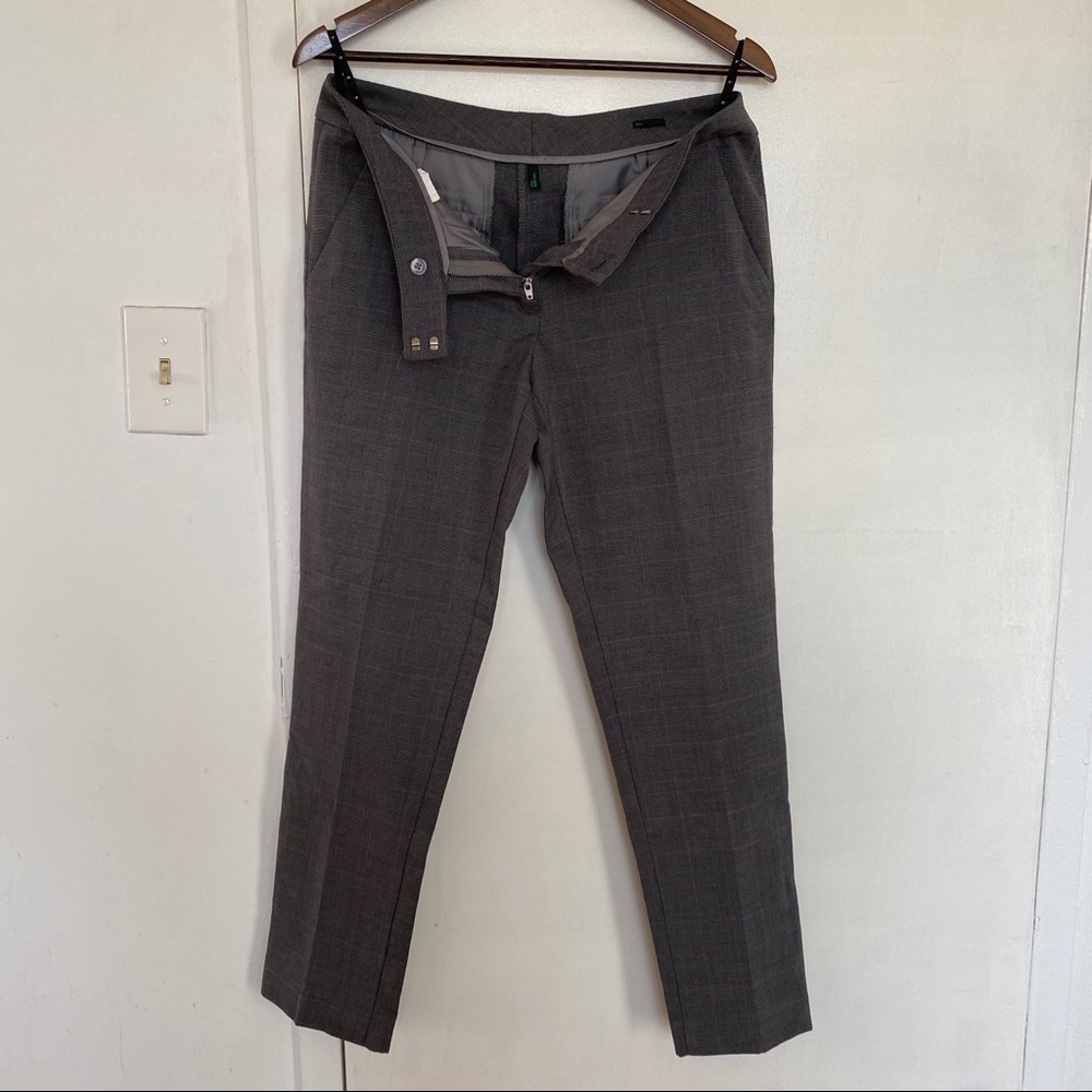 Benetton suit pants grey checkered size 6/8
